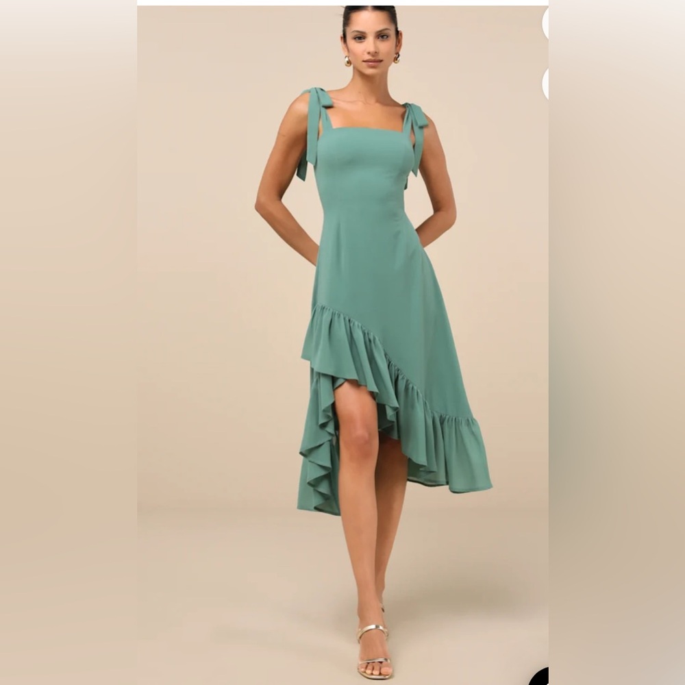 Lulu's Jade High-Low Dress
